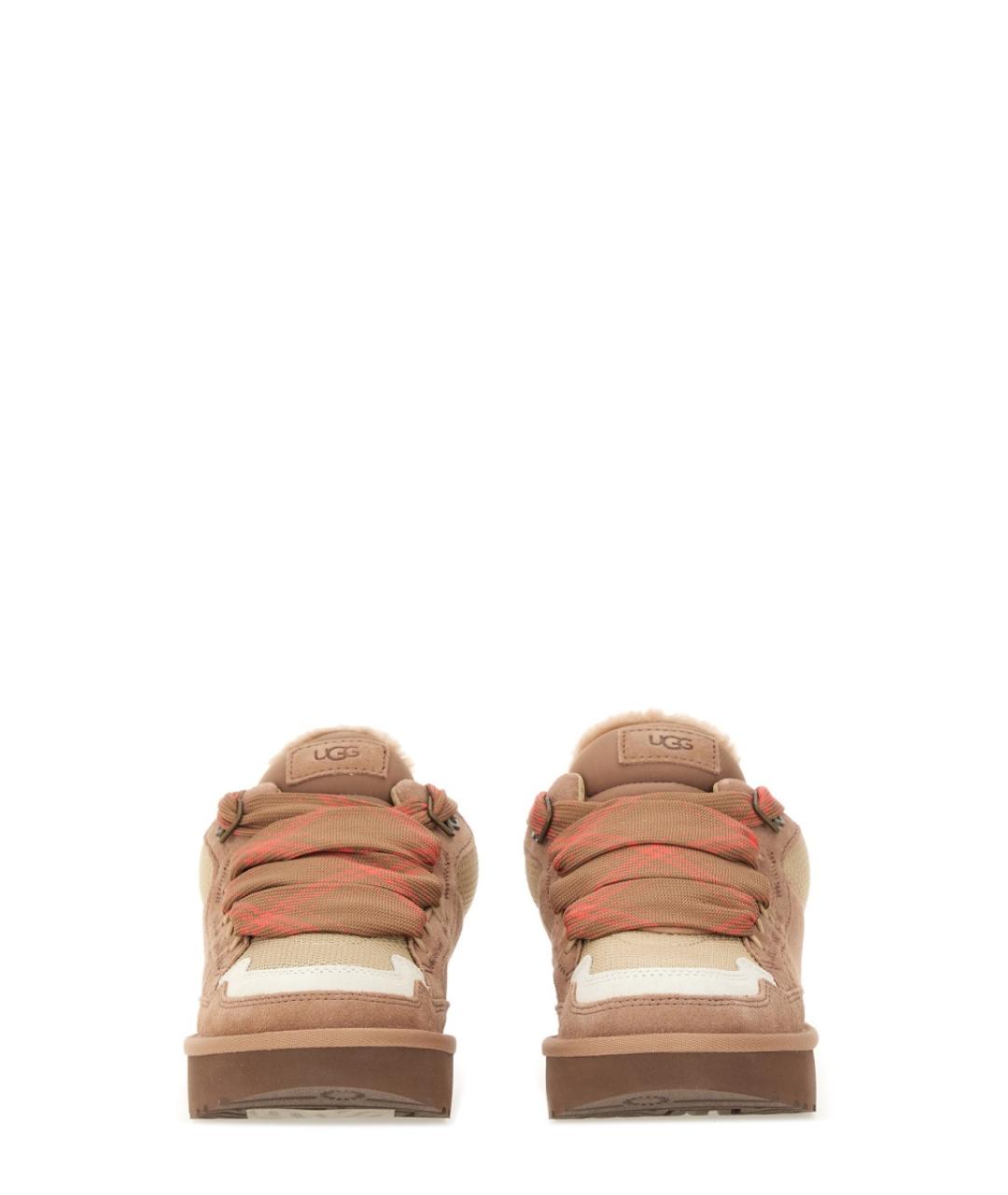 UGG AUSTRALIA Коричневые кожаные кроссовки, фото 5