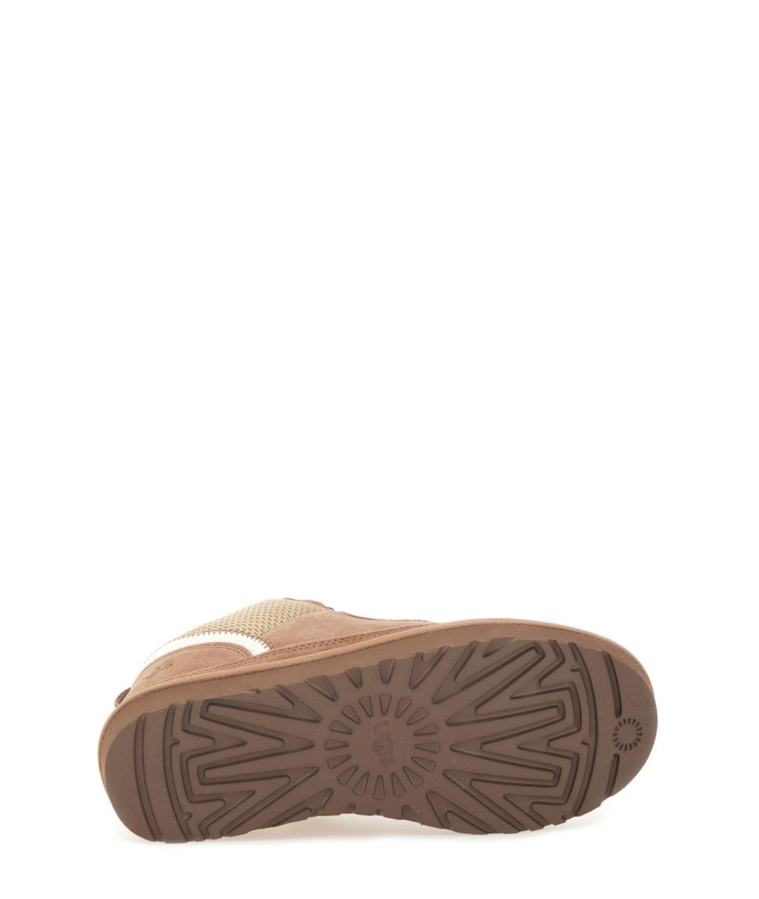 UGG AUSTRALIA Коричневые кожаные кроссовки, фото 6