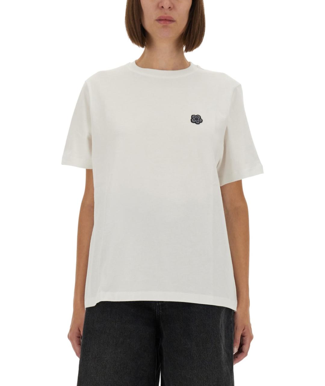 KENZO Белая хлопковая футболка, фото 2