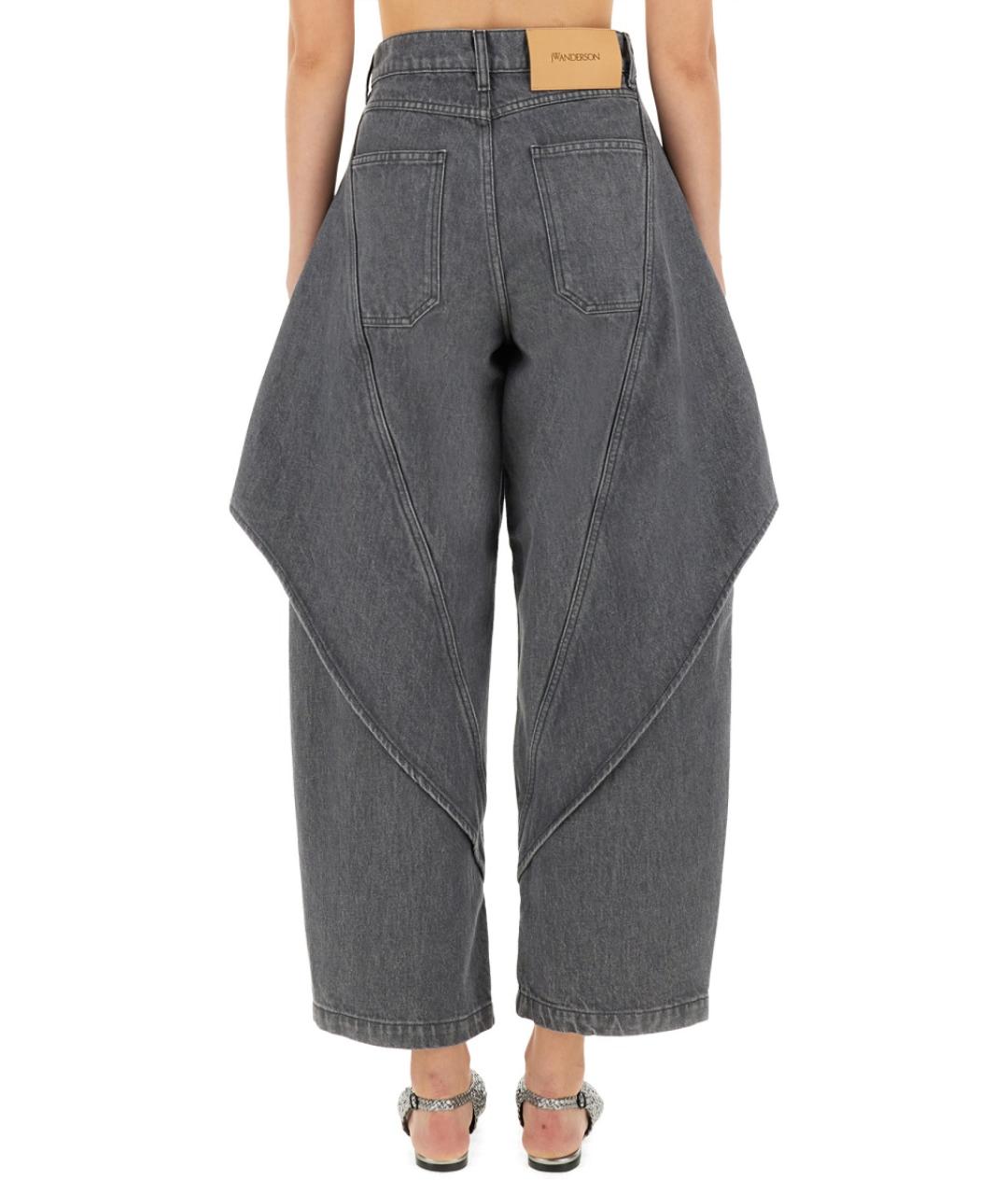 J.W.ANDERSON Серые хлопковые прямые джинсы, фото 4