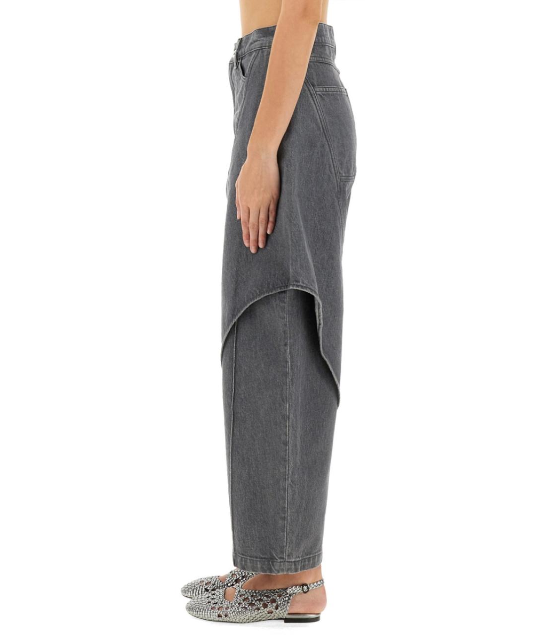 J.W.ANDERSON Серые хлопковые прямые джинсы, фото 5