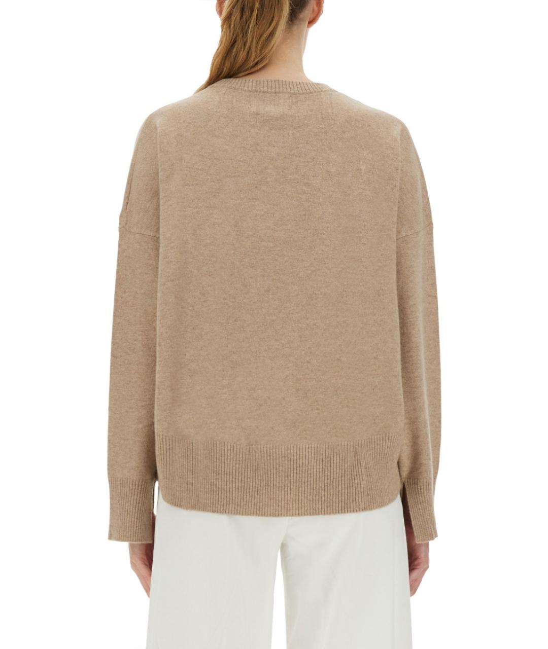 LOULOU STUDIO Бежевый кашемировый джемпер / свитер, фото 3