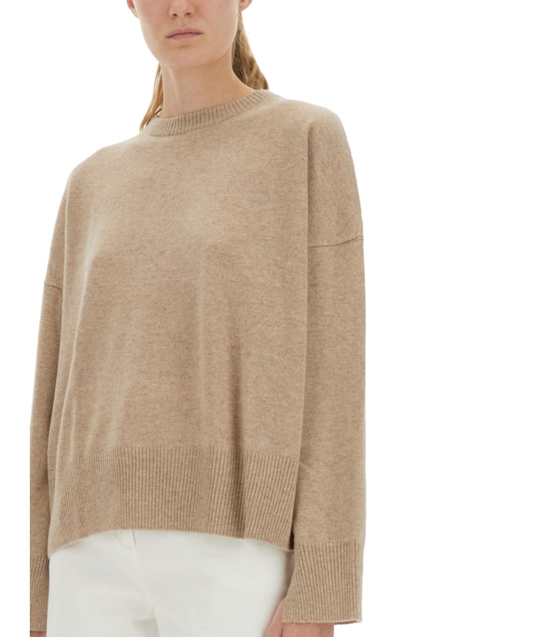 LOULOU STUDIO Бежевый кашемировый джемпер / свитер, фото 4