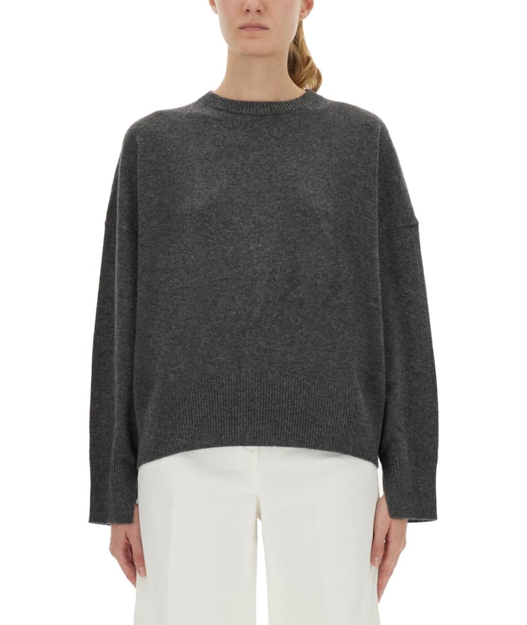 LOULOU STUDIO Антрацитовый кашемировый джемпер / свитер, фото 5