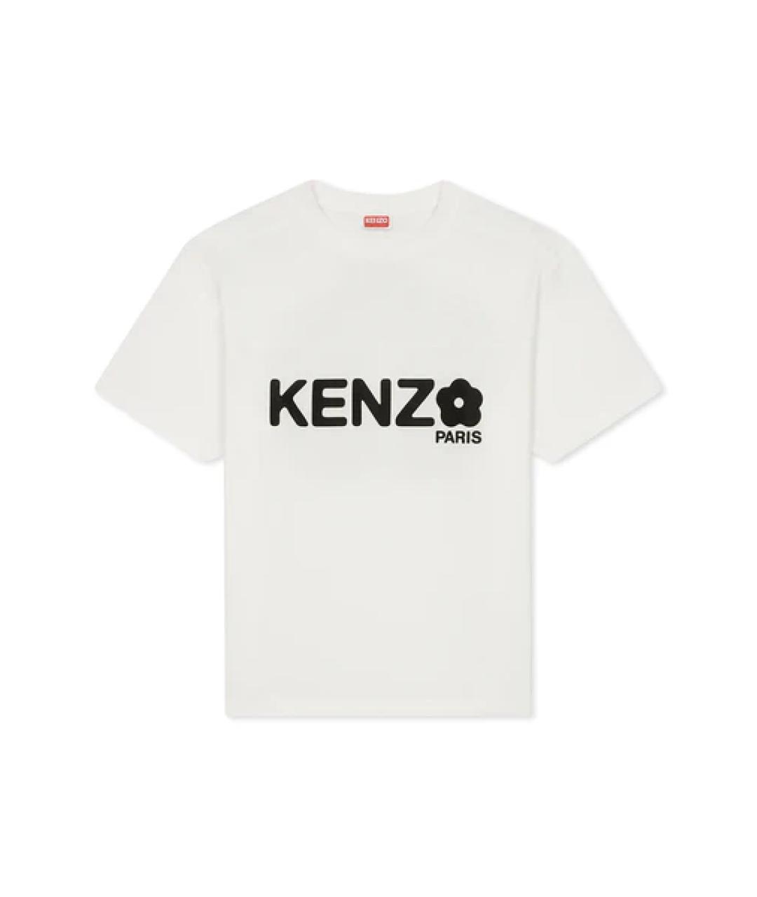 KENZO Белая хлопковая футболка, фото 1