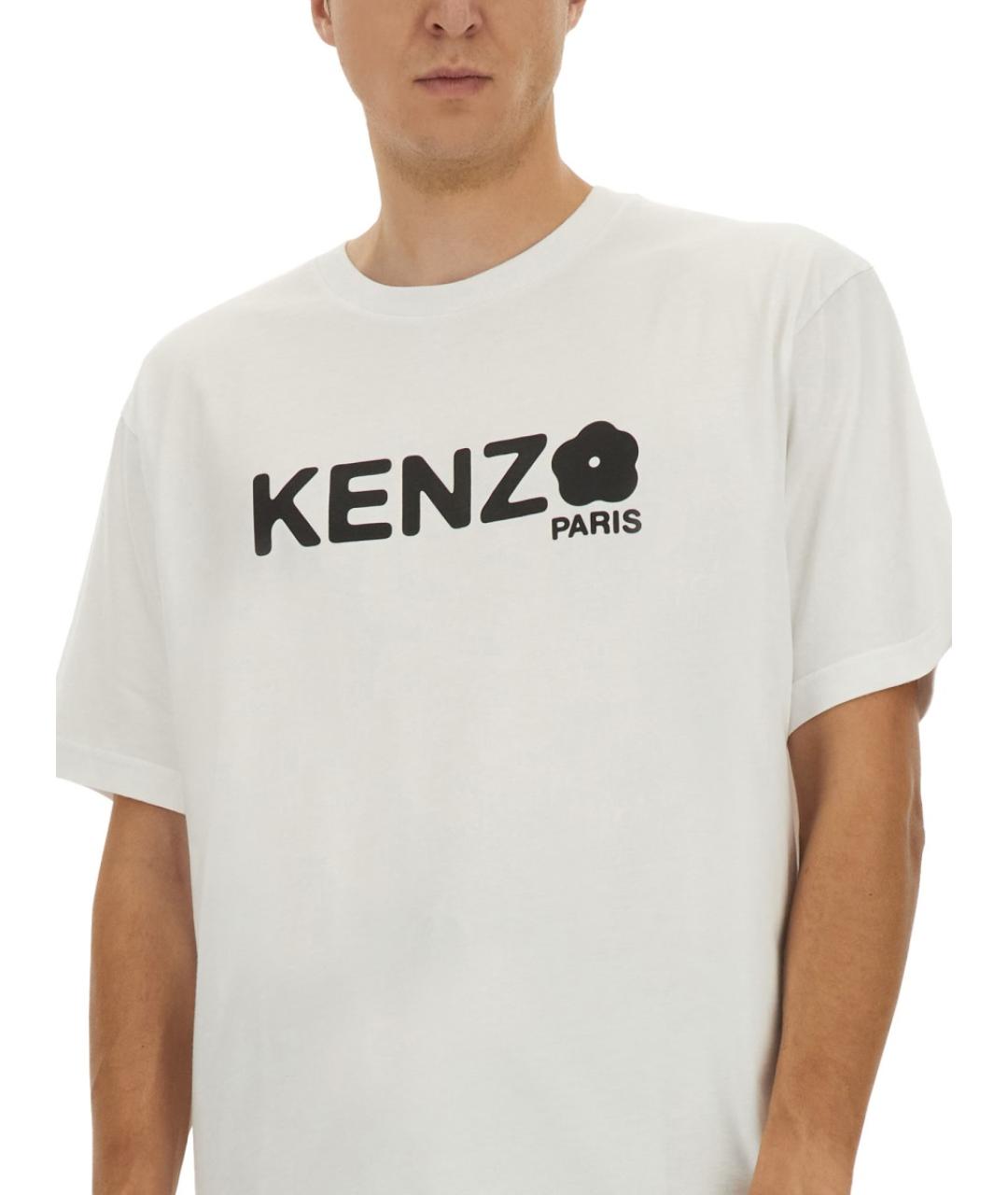 KENZO Белая хлопковая футболка, фото 5
