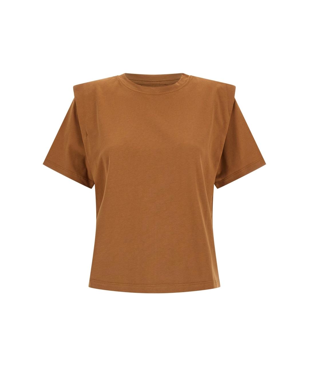 ISABEL MARANT Коричневая хлопковая футболка, фото 1