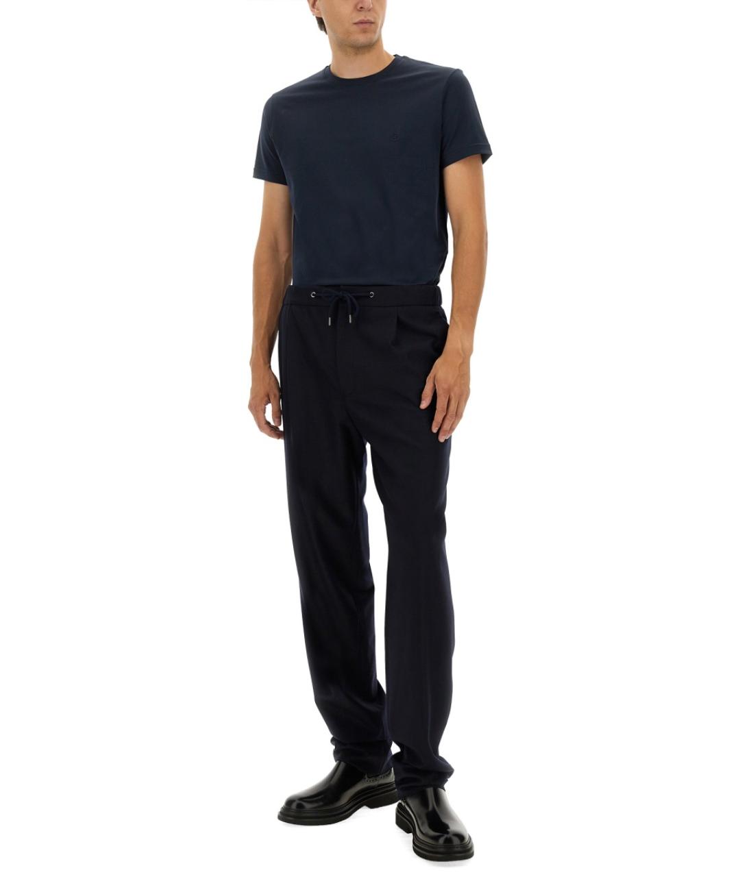 GIORGIO ARMANI Синяя хлопковая футболка, фото 3