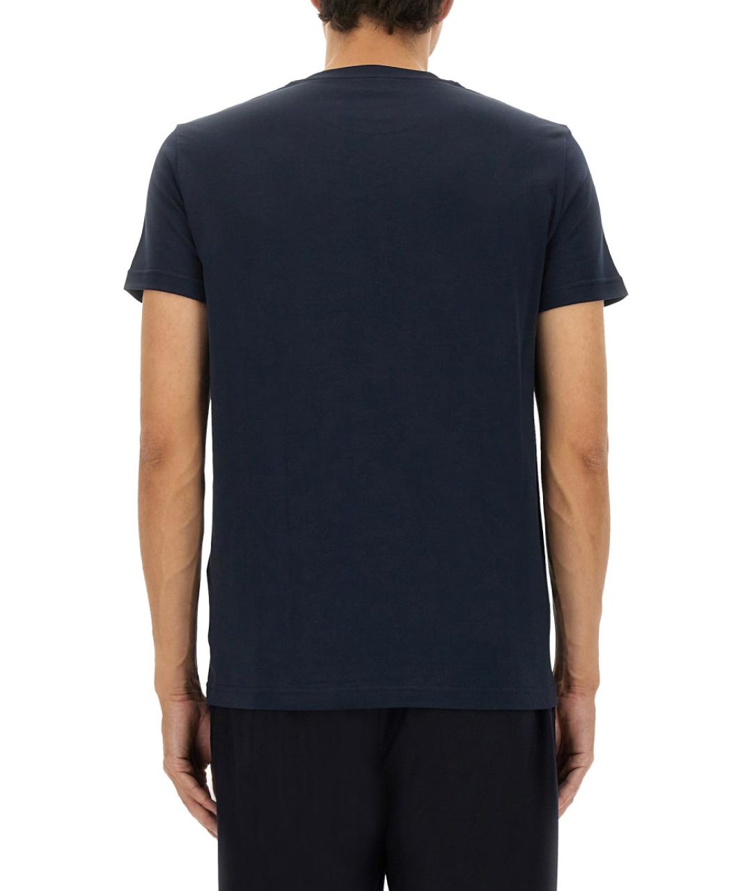 GIORGIO ARMANI Синяя хлопковая футболка, фото 4