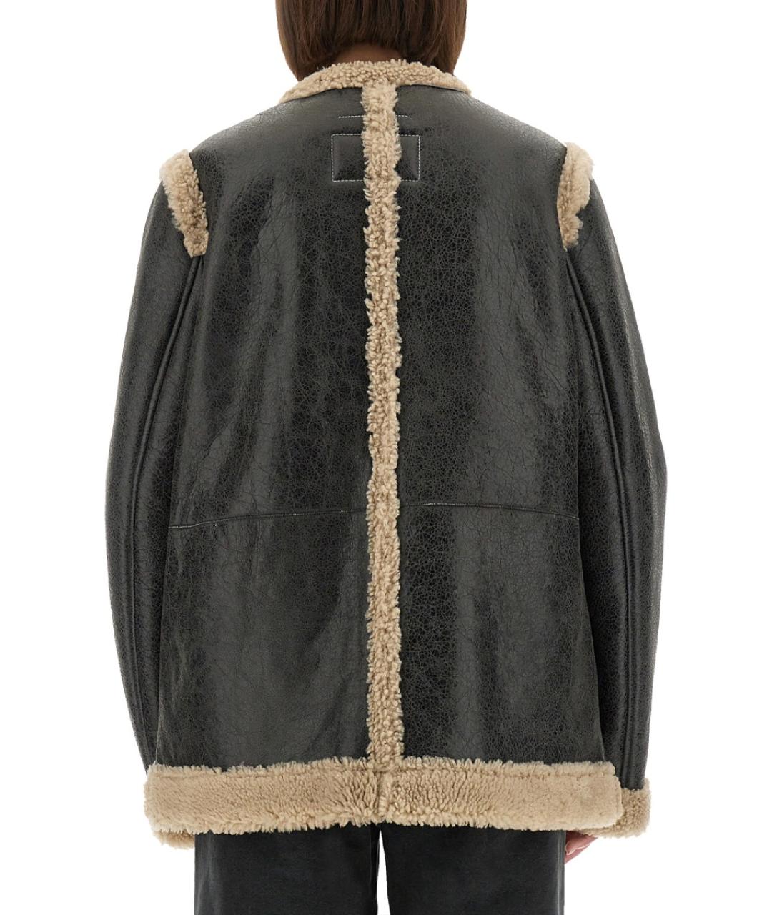 MM6 MAISON MARGIELA Черная меховая дубленка, фото 4