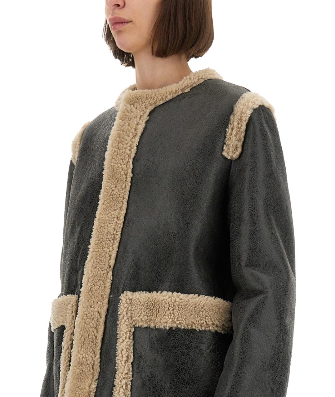 MM6 MAISON MARGIELA Черная меховая дубленка, фото 5