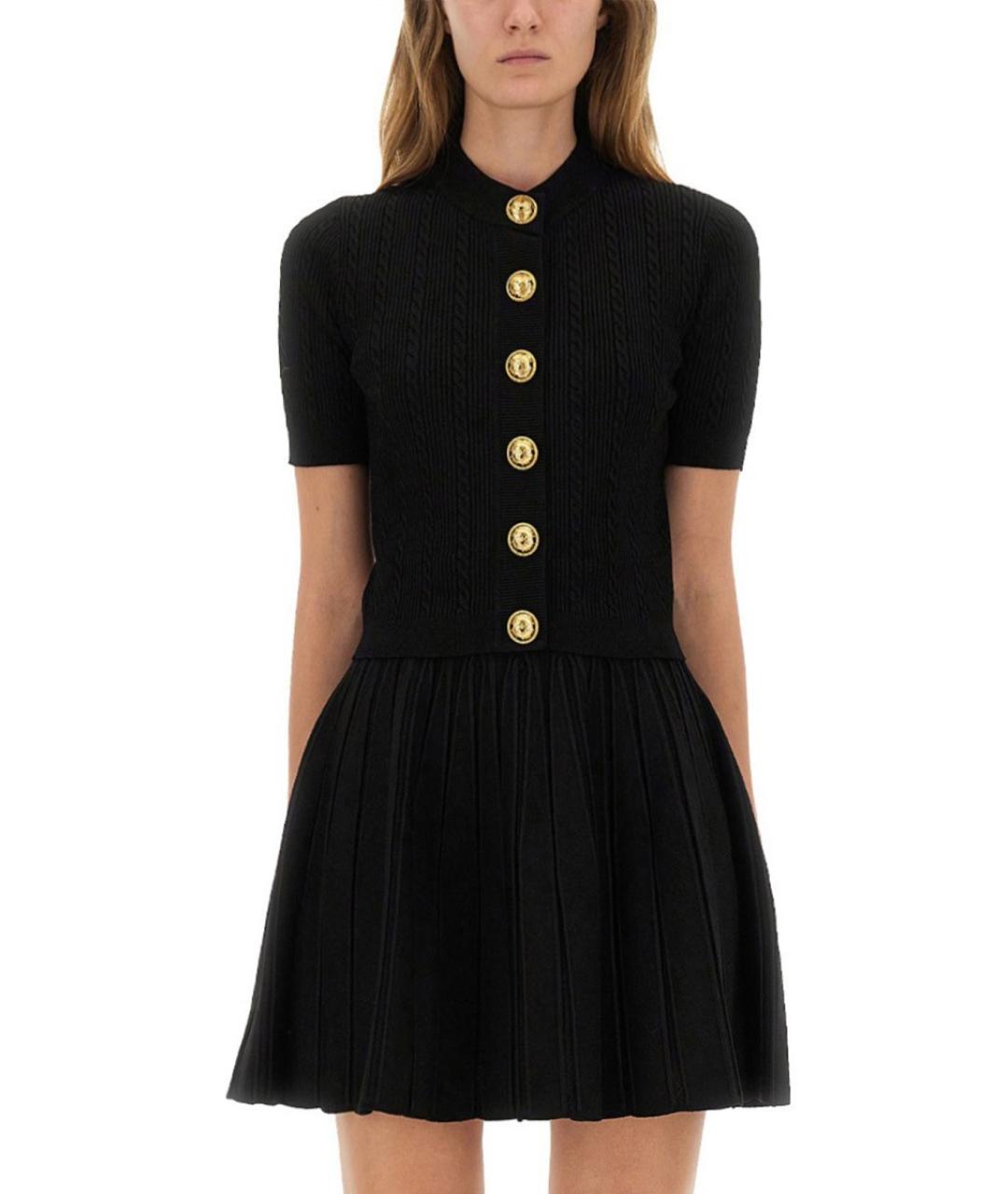 BALMAIN Черный вискозный кардиган, фото 2