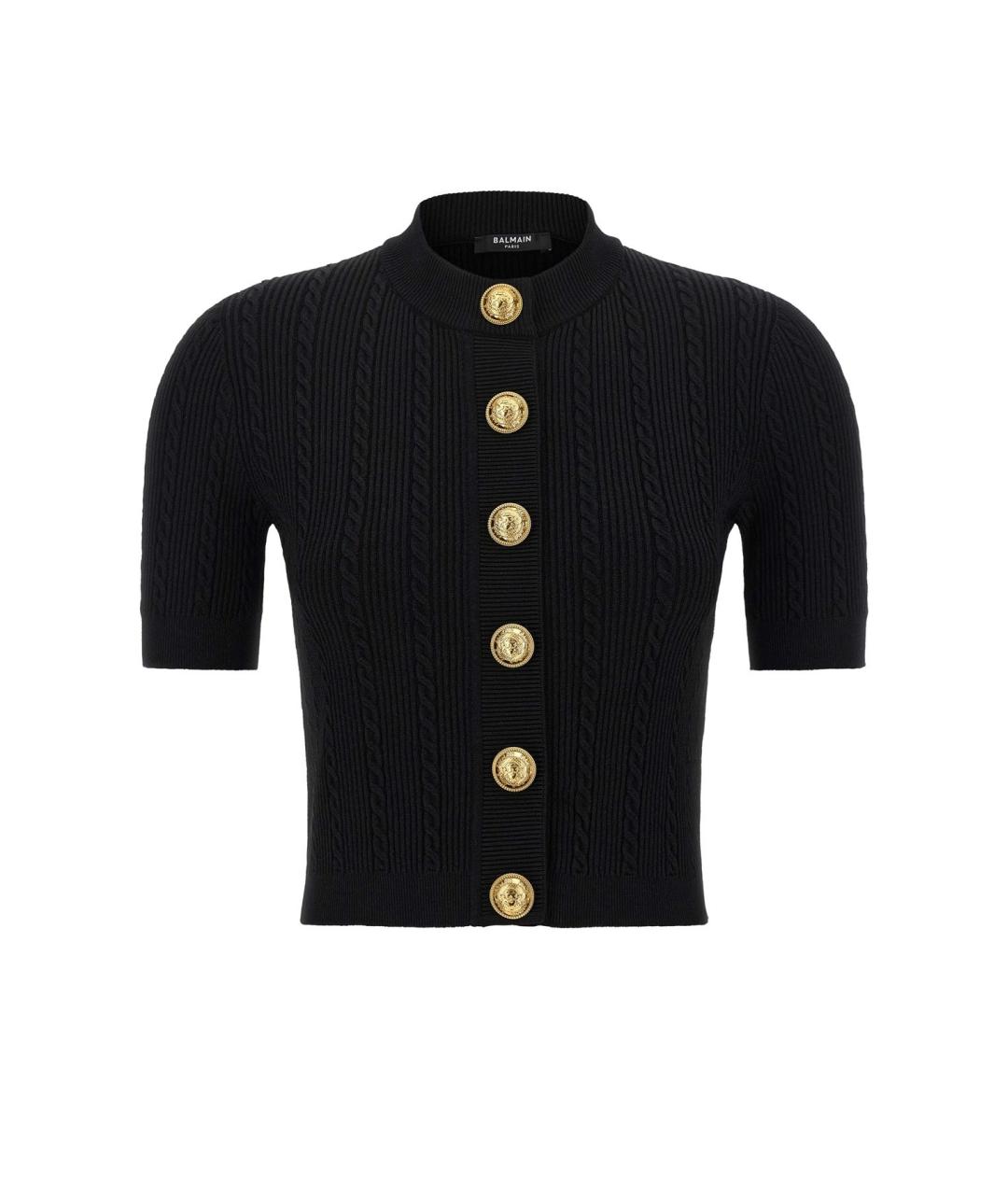 BALMAIN Черный вискозный кардиган, фото 1