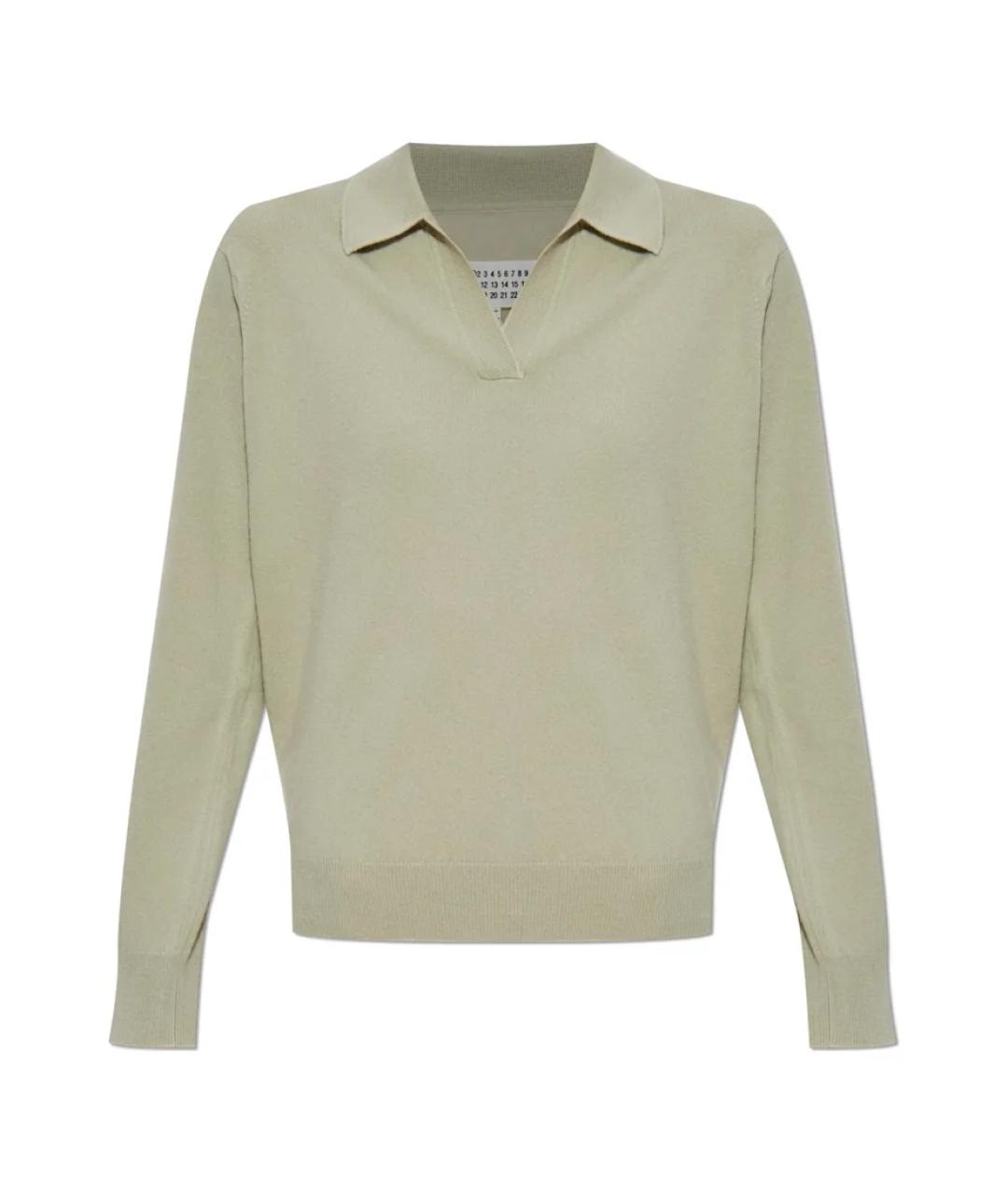 MAISON MARGIELA Зеленый шерстяной джемпер / свитер, фото 1