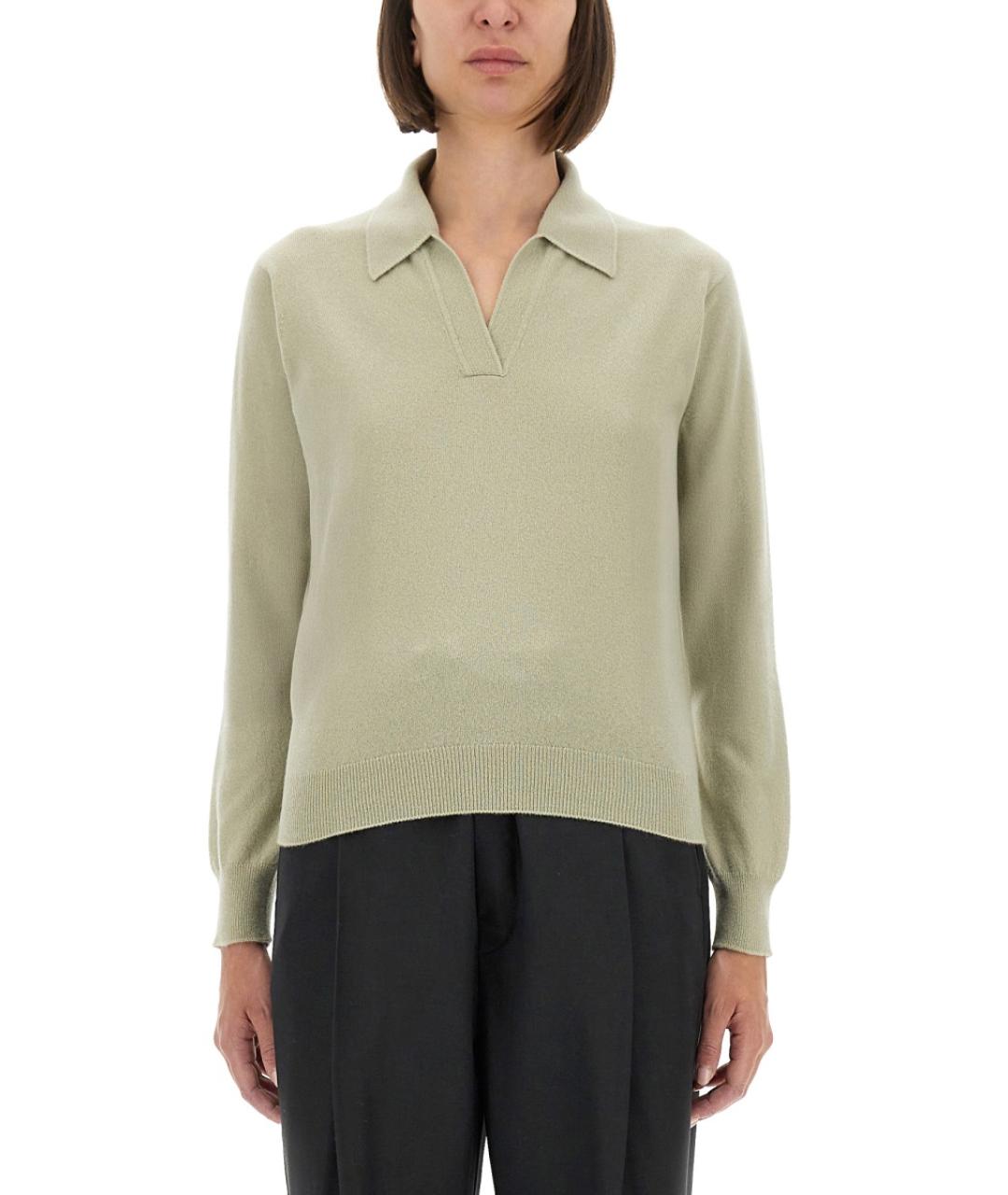 MAISON MARGIELA Зеленый шерстяной джемпер / свитер, фото 2