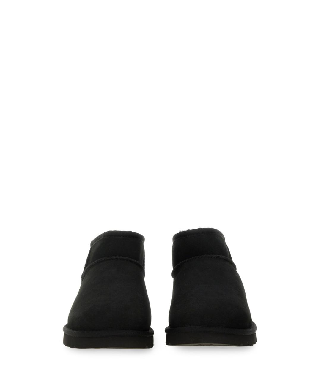 UGG AUSTRALIA Черные кожаные низкие ботинки, фото 4