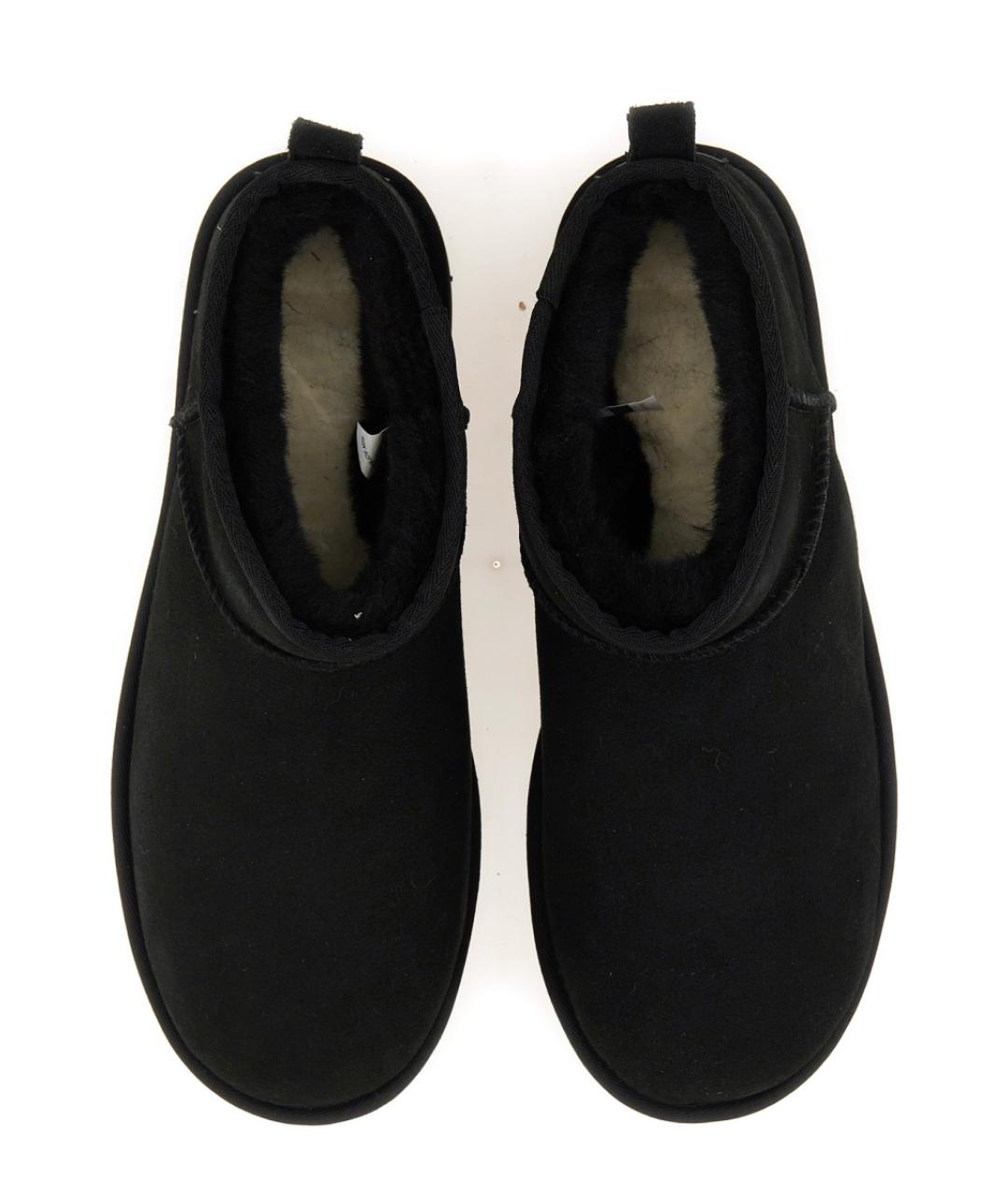 UGG AUSTRALIA Черные кожаные низкие ботинки, фото 6