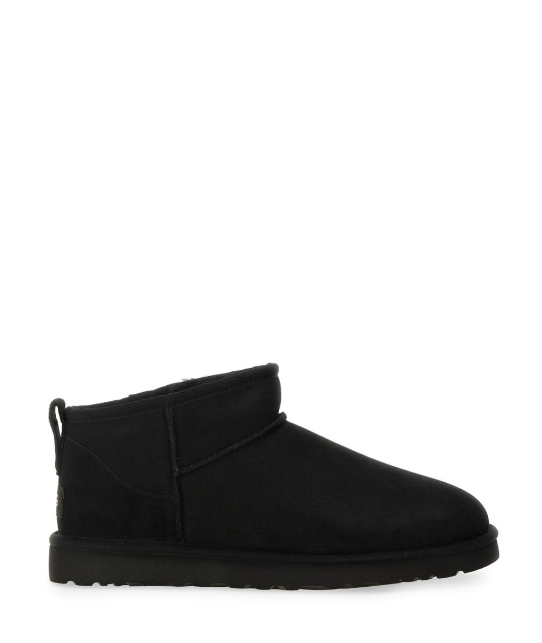 UGG AUSTRALIA Черные кожаные низкие ботинки, фото 1