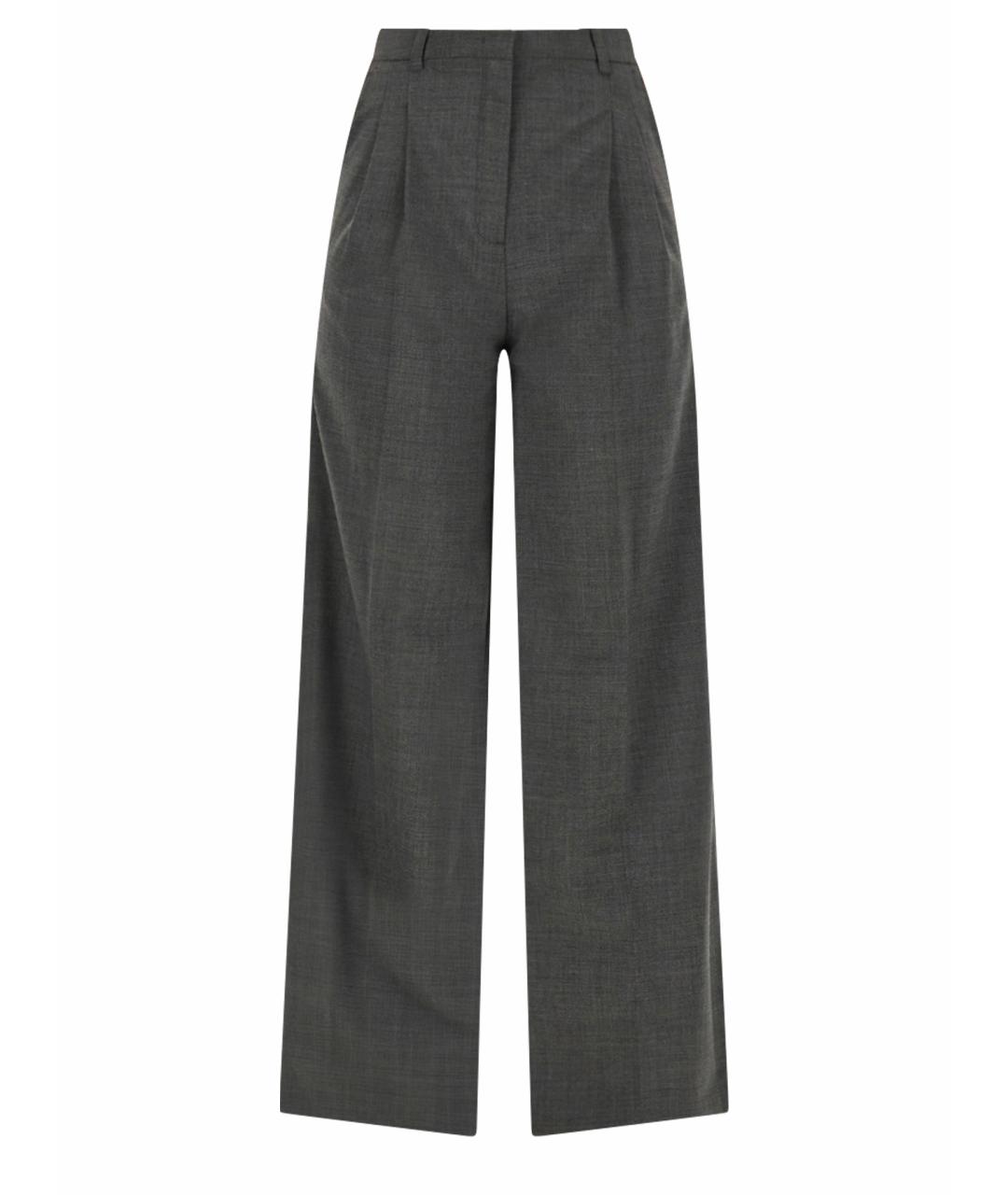 THE GARMENT Серые полиэстеровые прямые брюки, фото 1