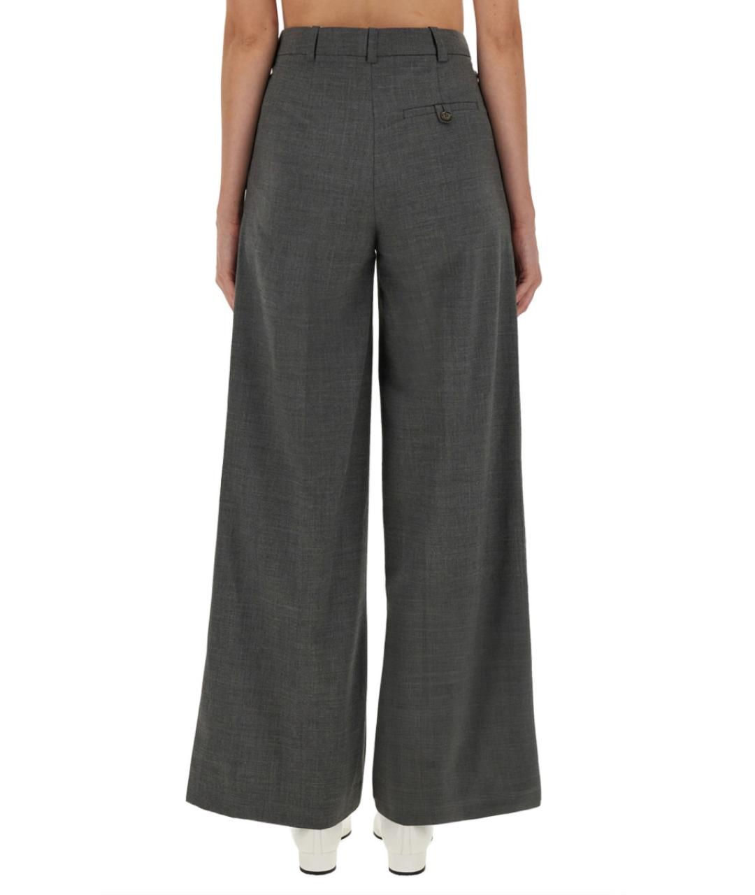 THE GARMENT Серые полиэстеровые прямые брюки, фото 3