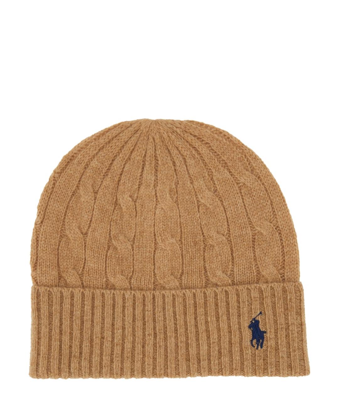 POLO RALPH LAUREN Бежевая шерстяная шапка, фото 1
