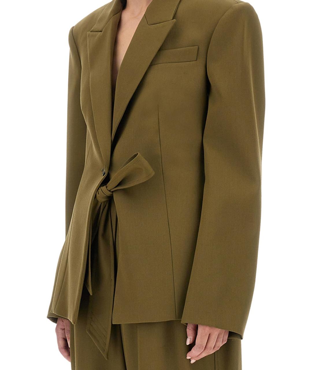 THE ATTICO Зеленый шерстяной жакет/пиджак, фото 5