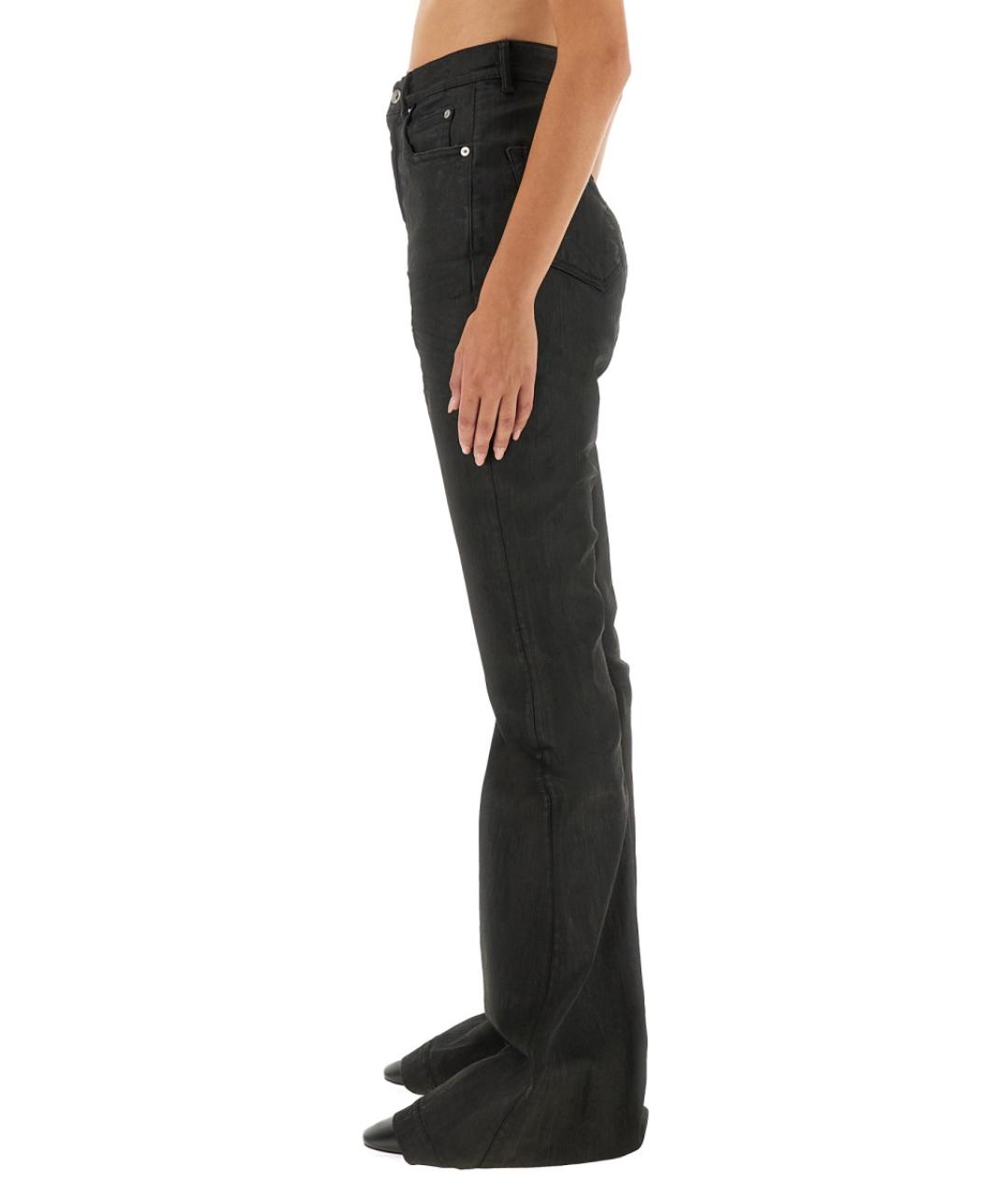 RICK OWENS DRKSHDW Черные хлопковые прямые джинсы, фото 5