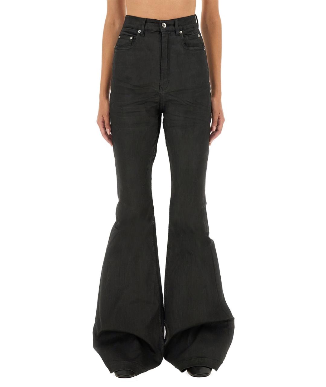 RICK OWENS DRKSHDW Черные хлопковые прямые джинсы, фото 2