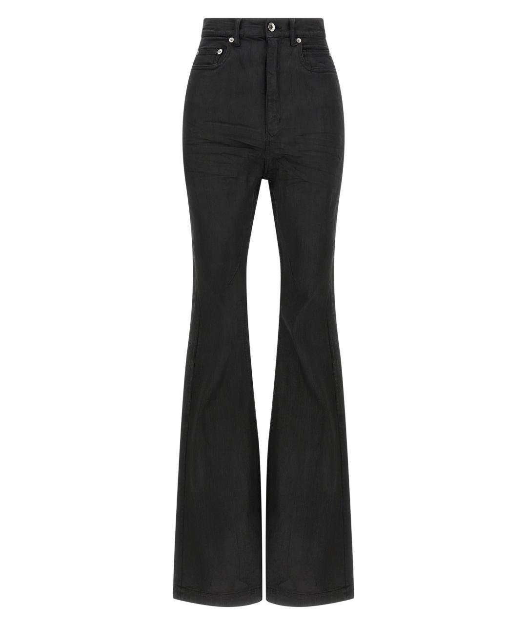 RICK OWENS DRKSHDW Черные хлопковые прямые джинсы, фото 1