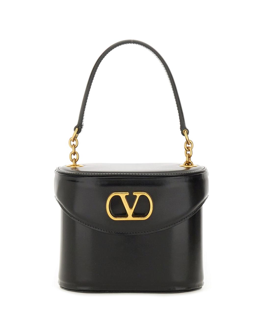 VALENTINO Черная кожаная сумка тоут, фото 1