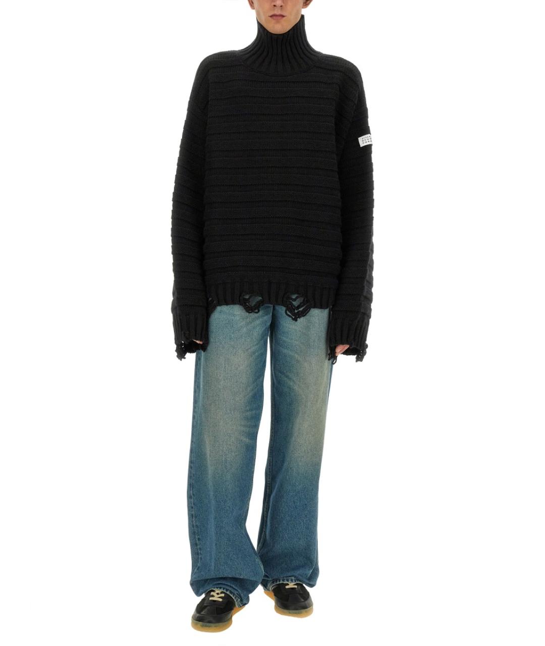 MM6 MAISON MARGIELA Черный шерстяной джемпер / свитер, фото 3
