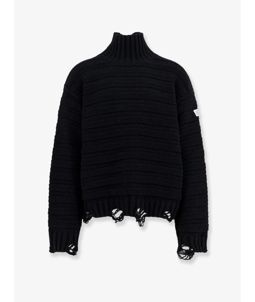 MM6 MAISON MARGIELA Черный шерстяной джемпер / свитер, фото 1