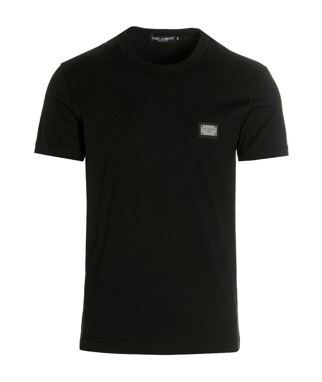 DOLCE&GABBANA Черная хлопковая футболка, фото 1