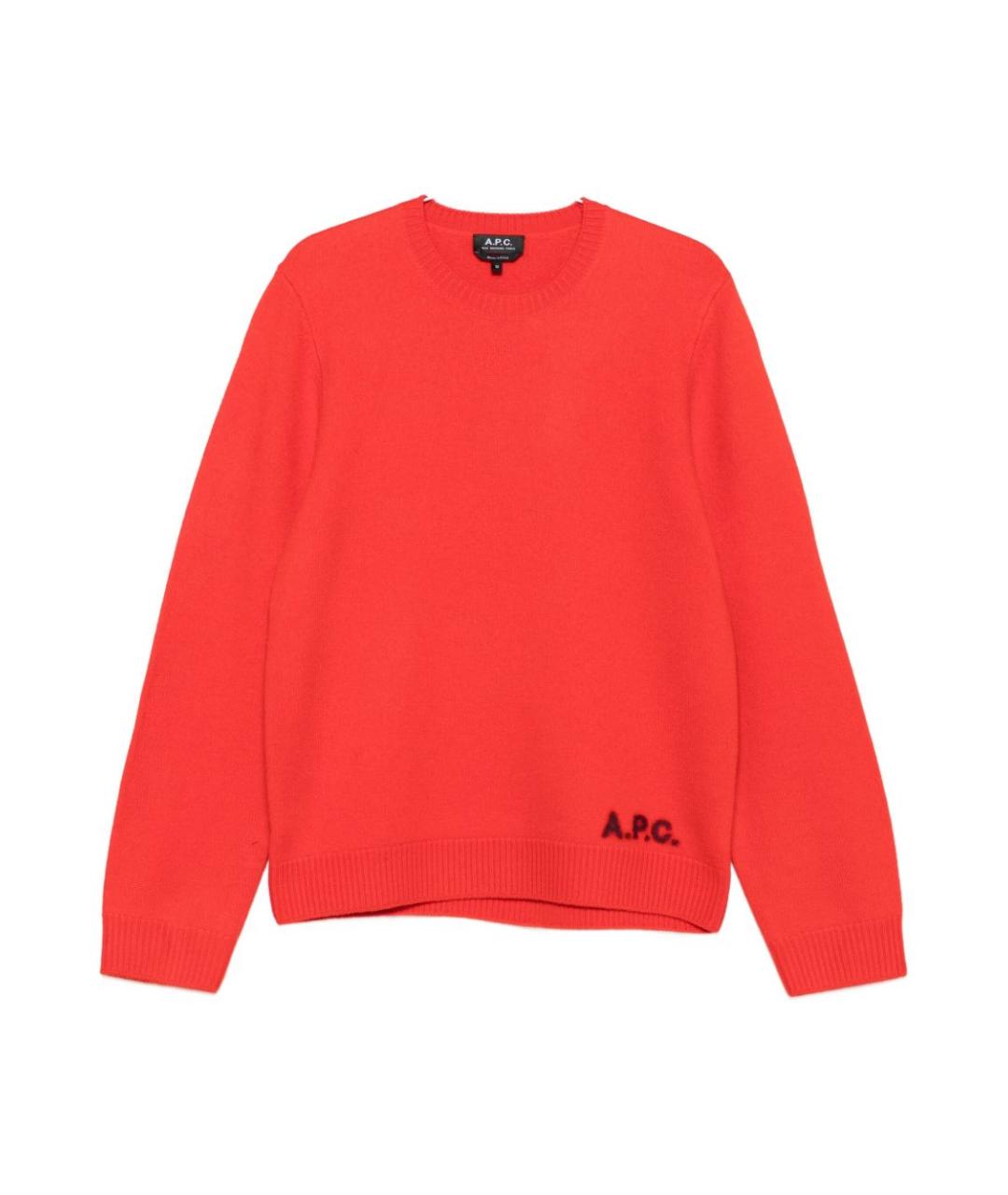 A.P.C. Красный шерстяной джемпер / свитер, фото 1