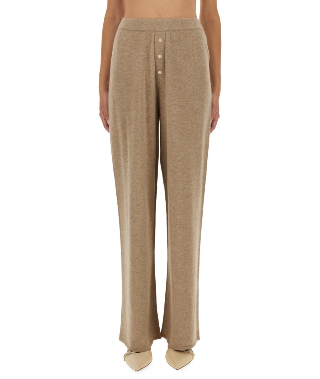 GUEST IN RESIDENCE Бежевые кашемировые прямые брюки, фото 2
