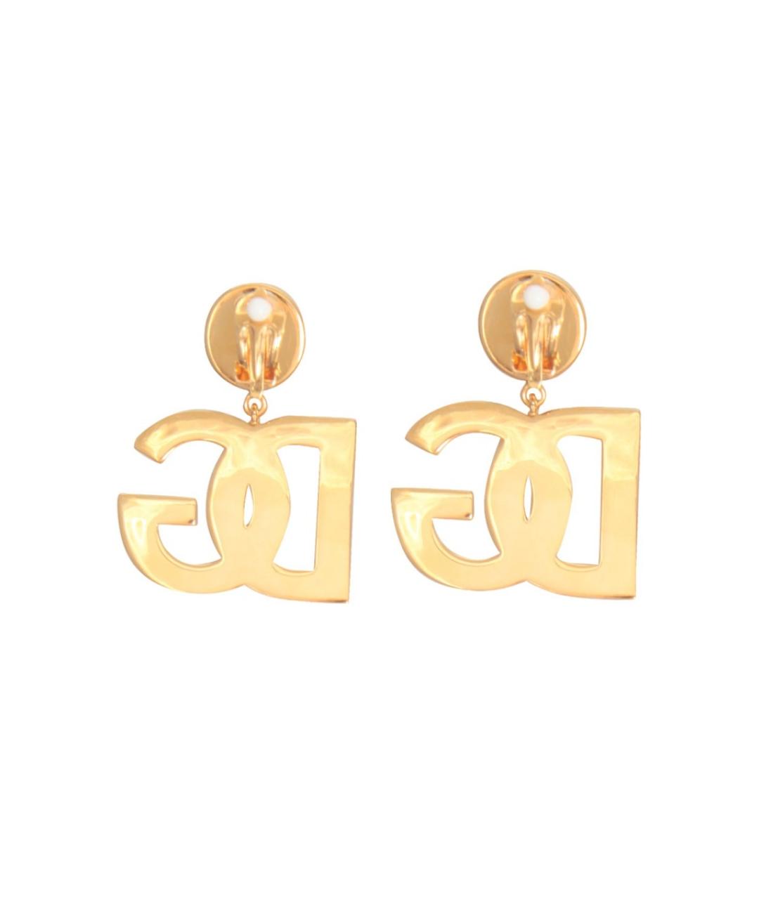 DOLCE&GABBANA Золотые металлические серьги, фото 2