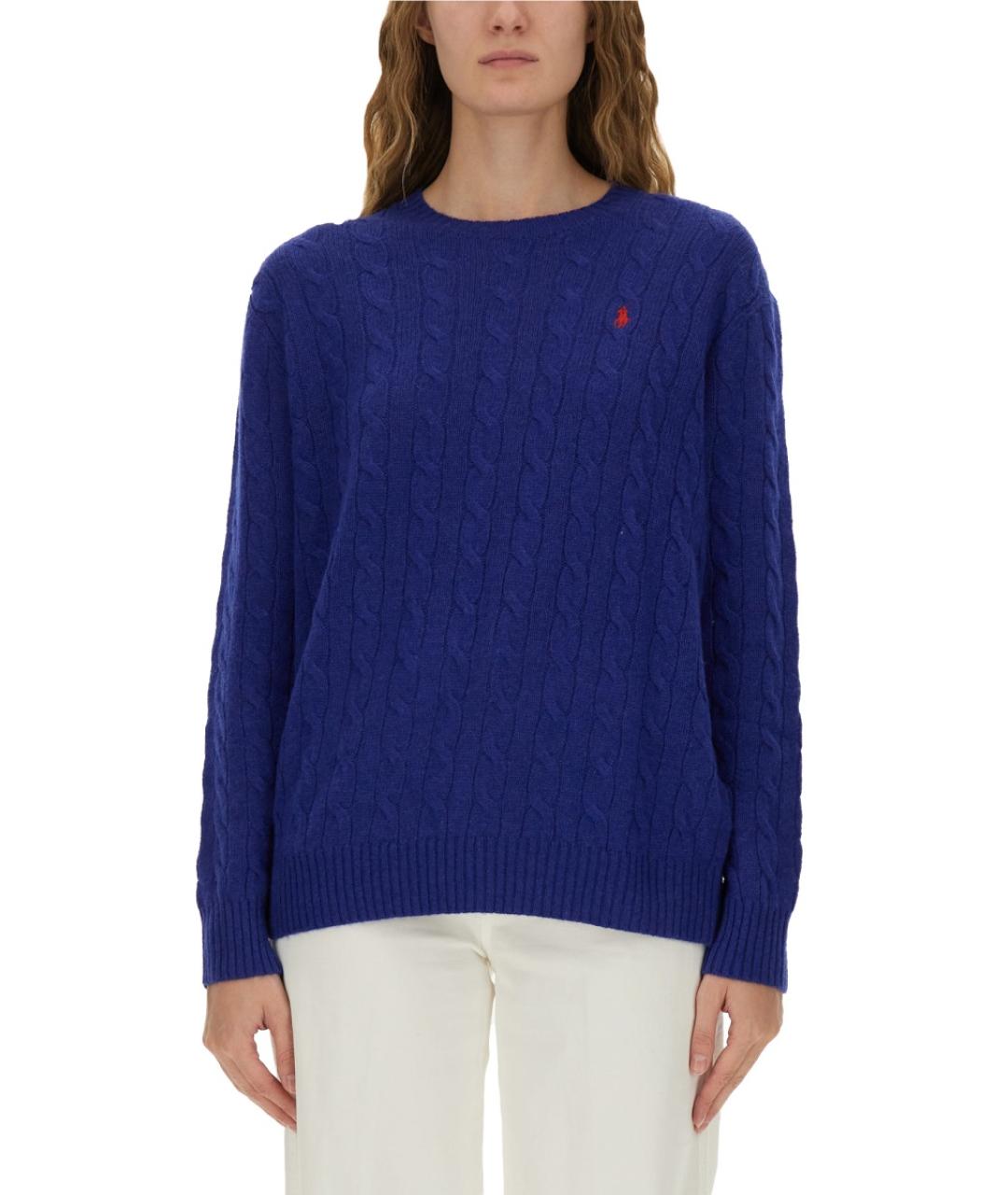 POLO RALPH LAUREN Синий шерстяной джемпер / свитер, фото 2