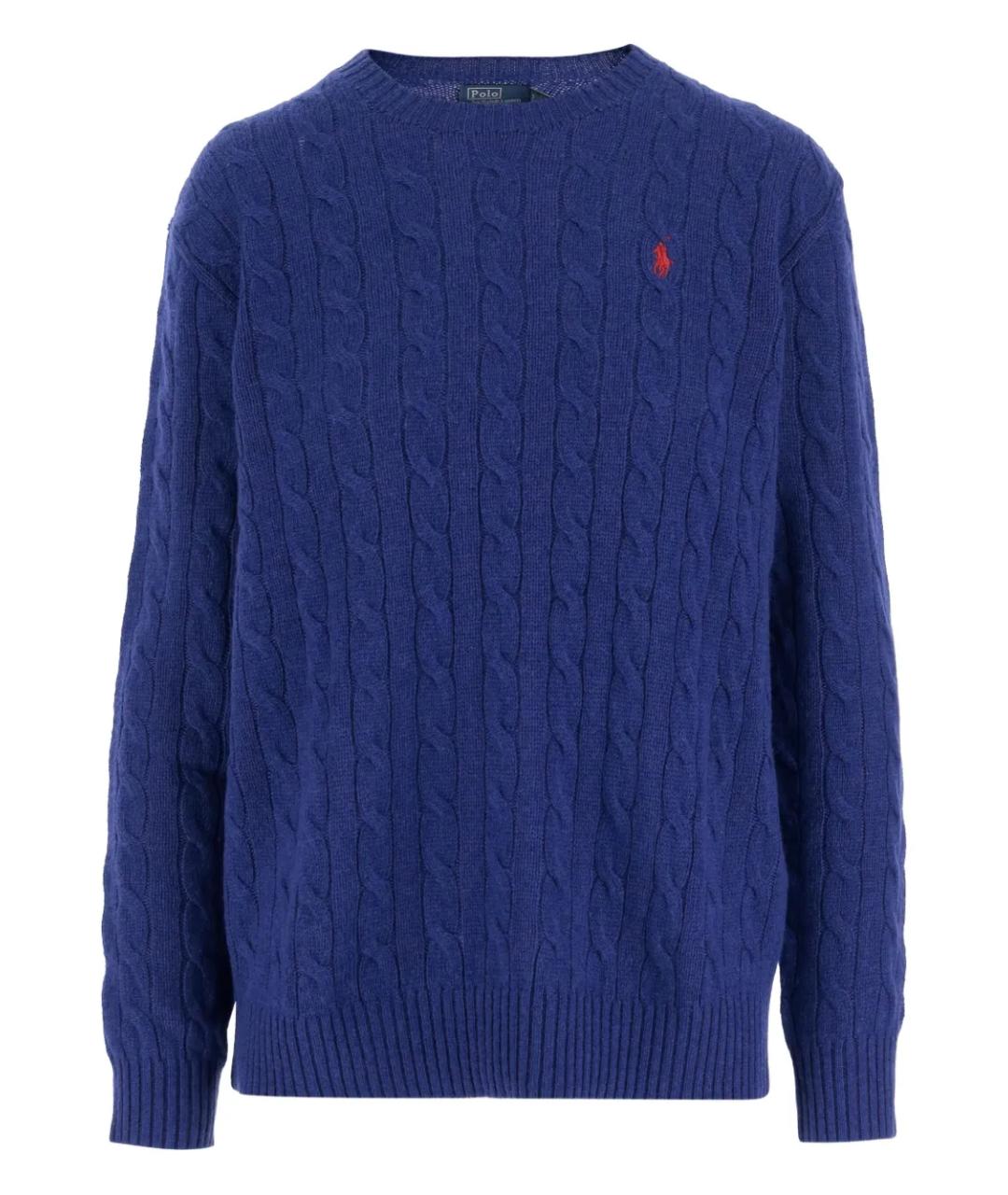 POLO RALPH LAUREN Синий шерстяной джемпер / свитер, фото 1