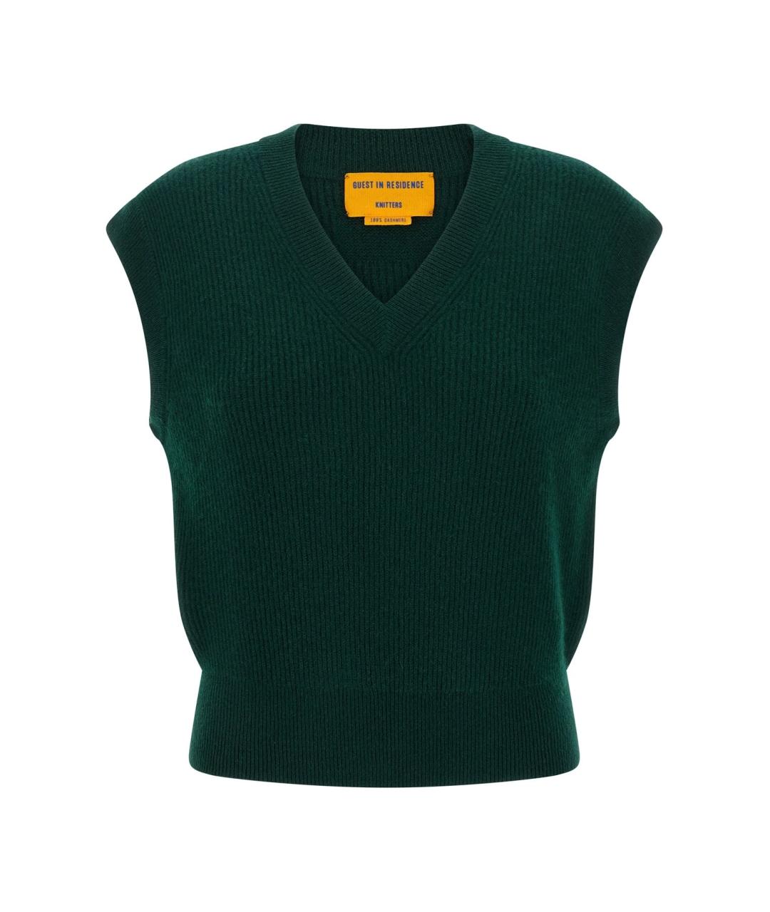 GUEST IN RESIDENCE Зеленый кашемировый жилет, фото 1