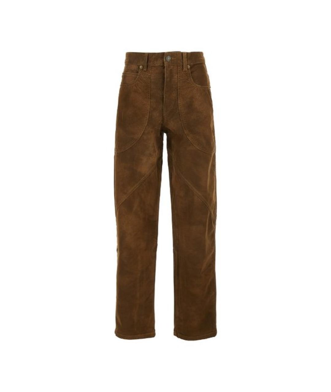 ISABEL MARANT ETOILE Коричневые прямые брюки, фото 1