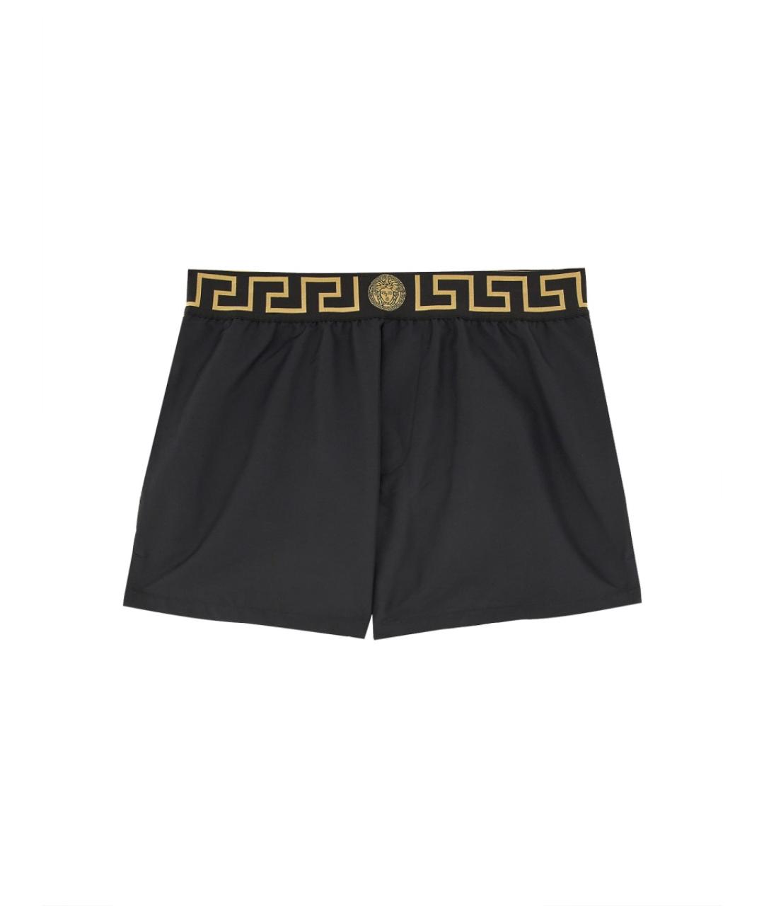VERSACE Черные полиэстеровые плавки, фото 1