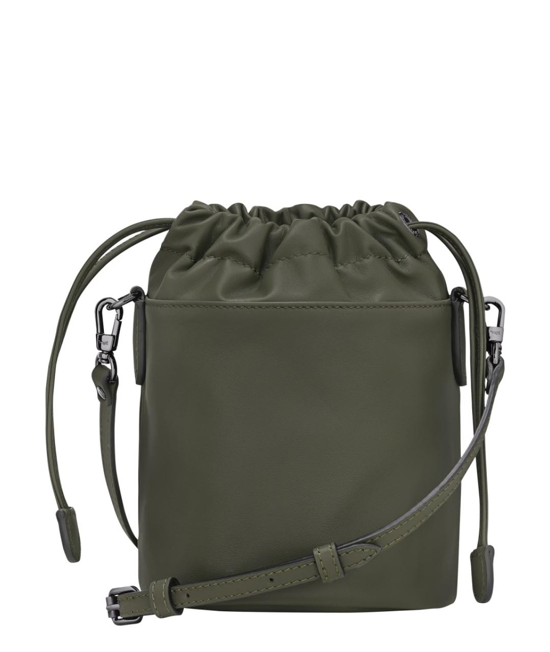 LONGCHAMP Зеленая кожаная сумка тоут, фото 2