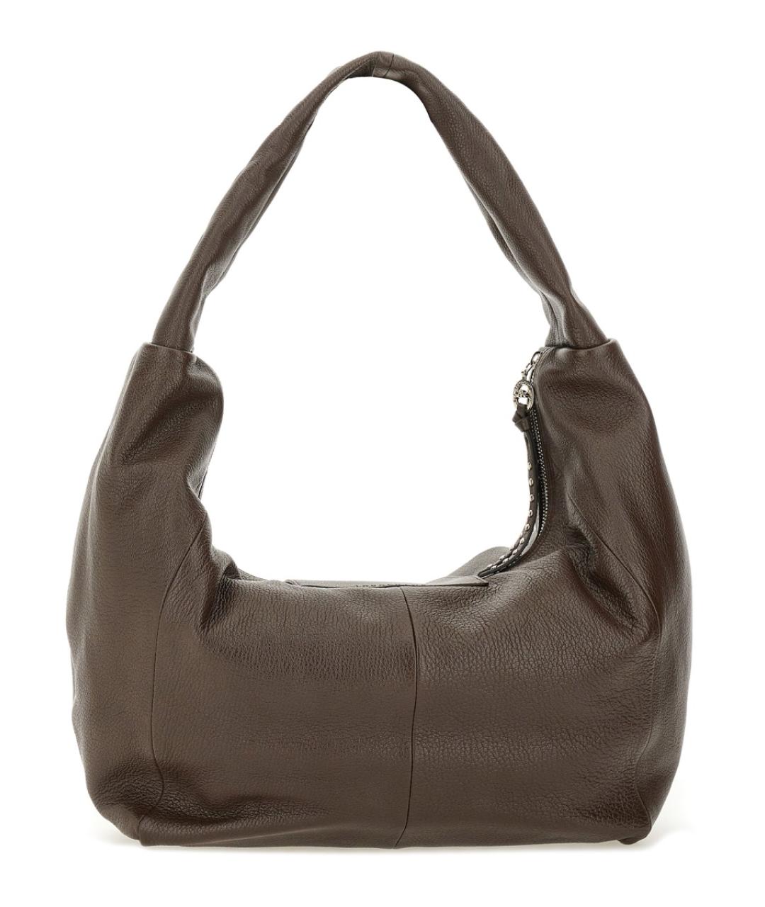LONGCHAMP Коричневая кожаная сумка через плечо, фото 2