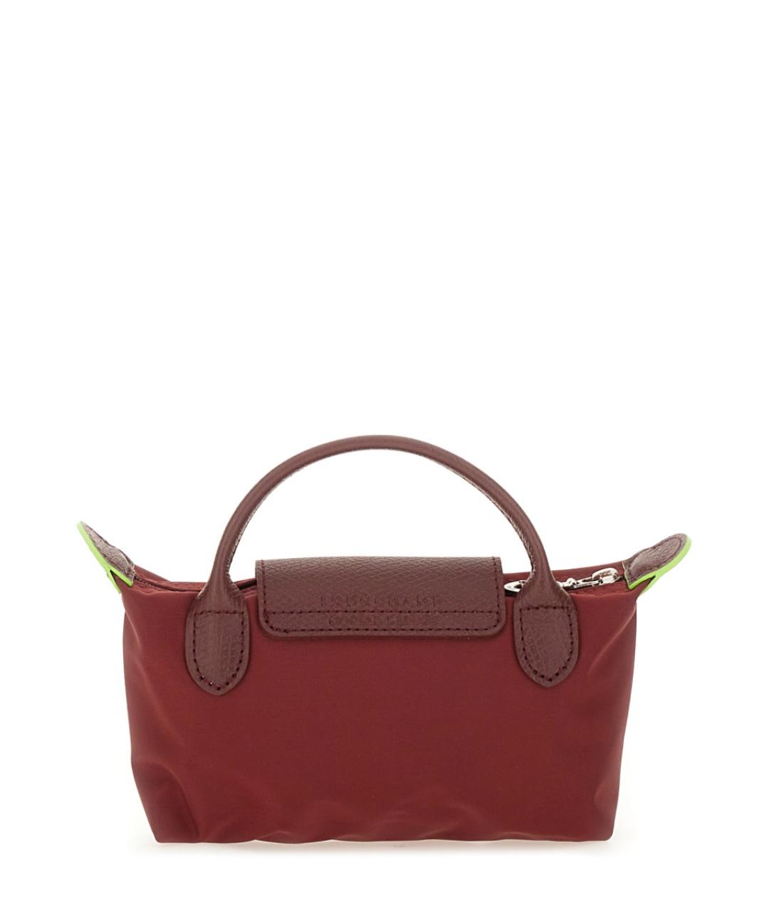 LONGCHAMP Бордовая синтетическая сумка тоут, фото 2