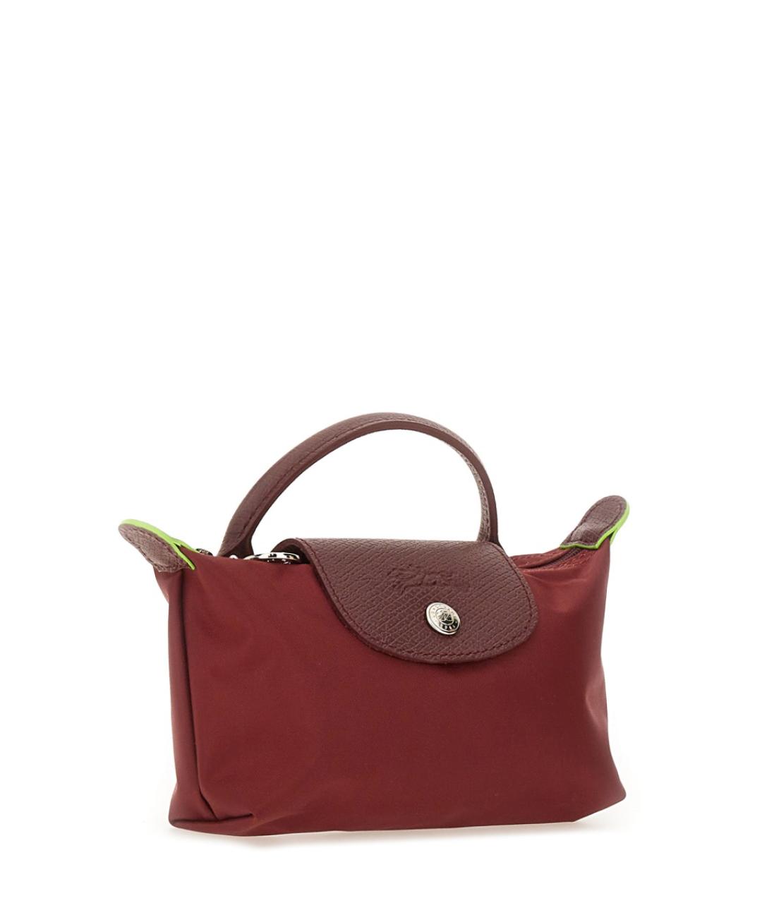 LONGCHAMP Бордовая синтетическая сумка тоут, фото 3
