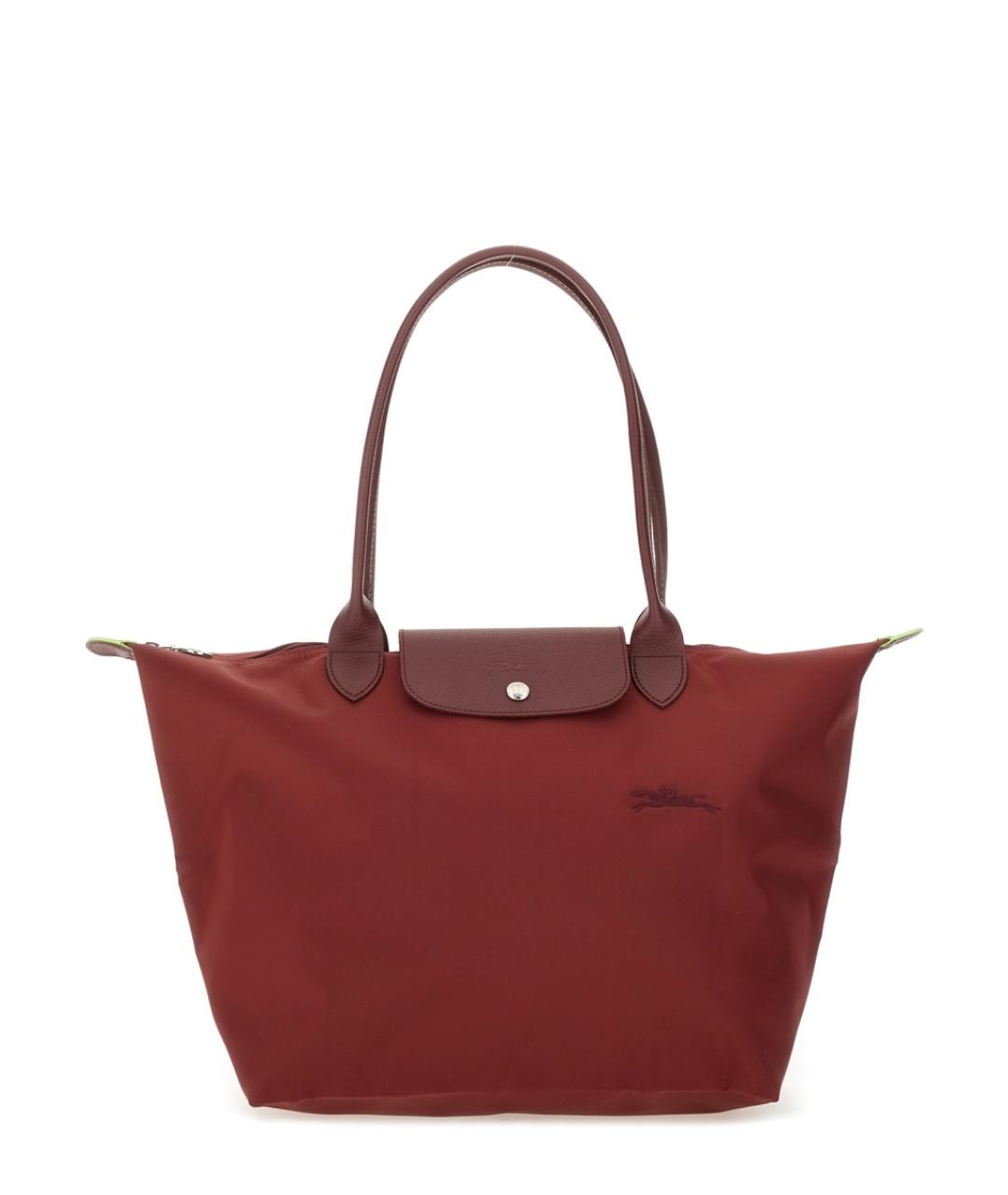 LONGCHAMP Бордовая синтетическая сумка тоут, фото 1