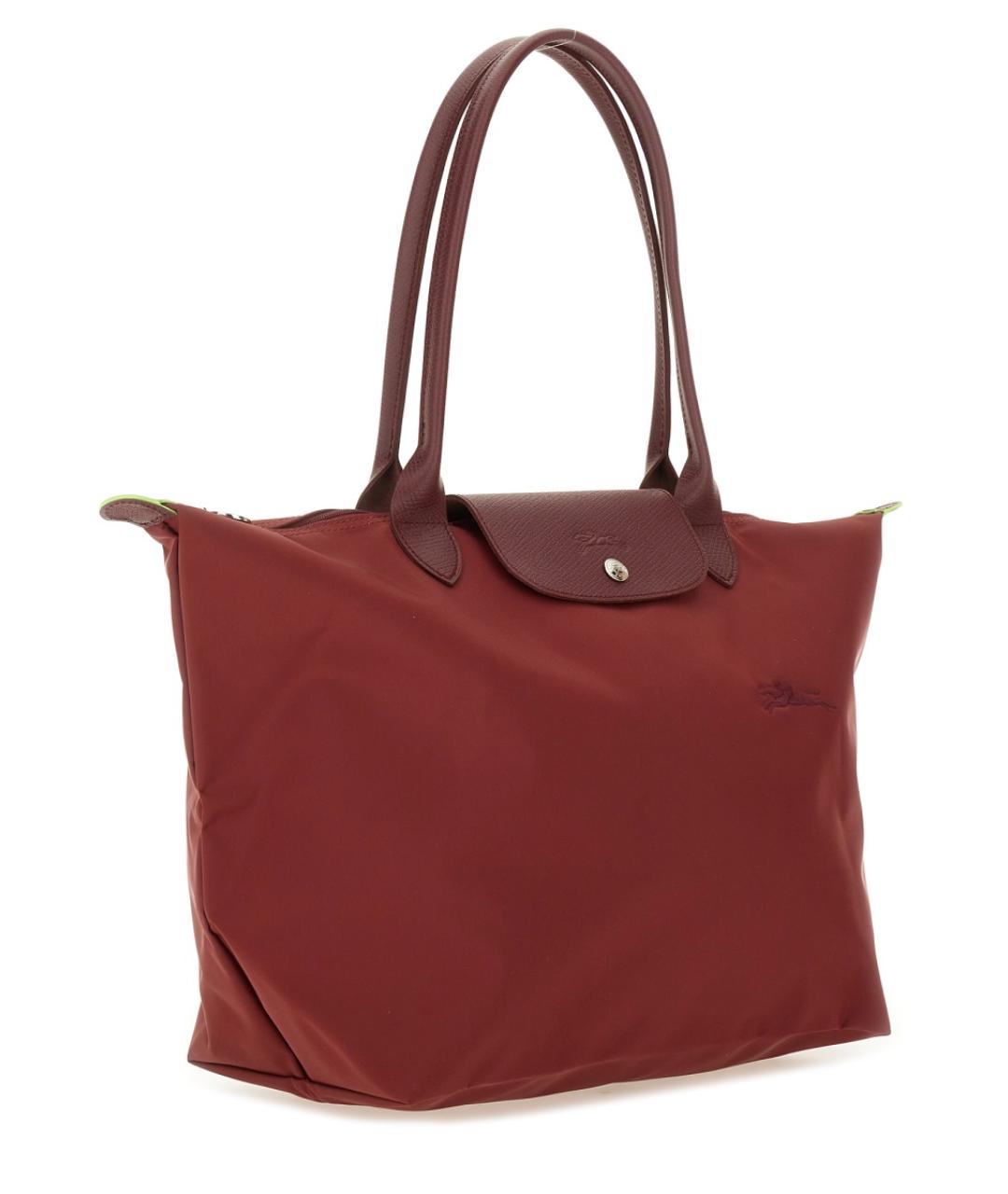 LONGCHAMP Бордовая синтетическая сумка тоут, фото 3