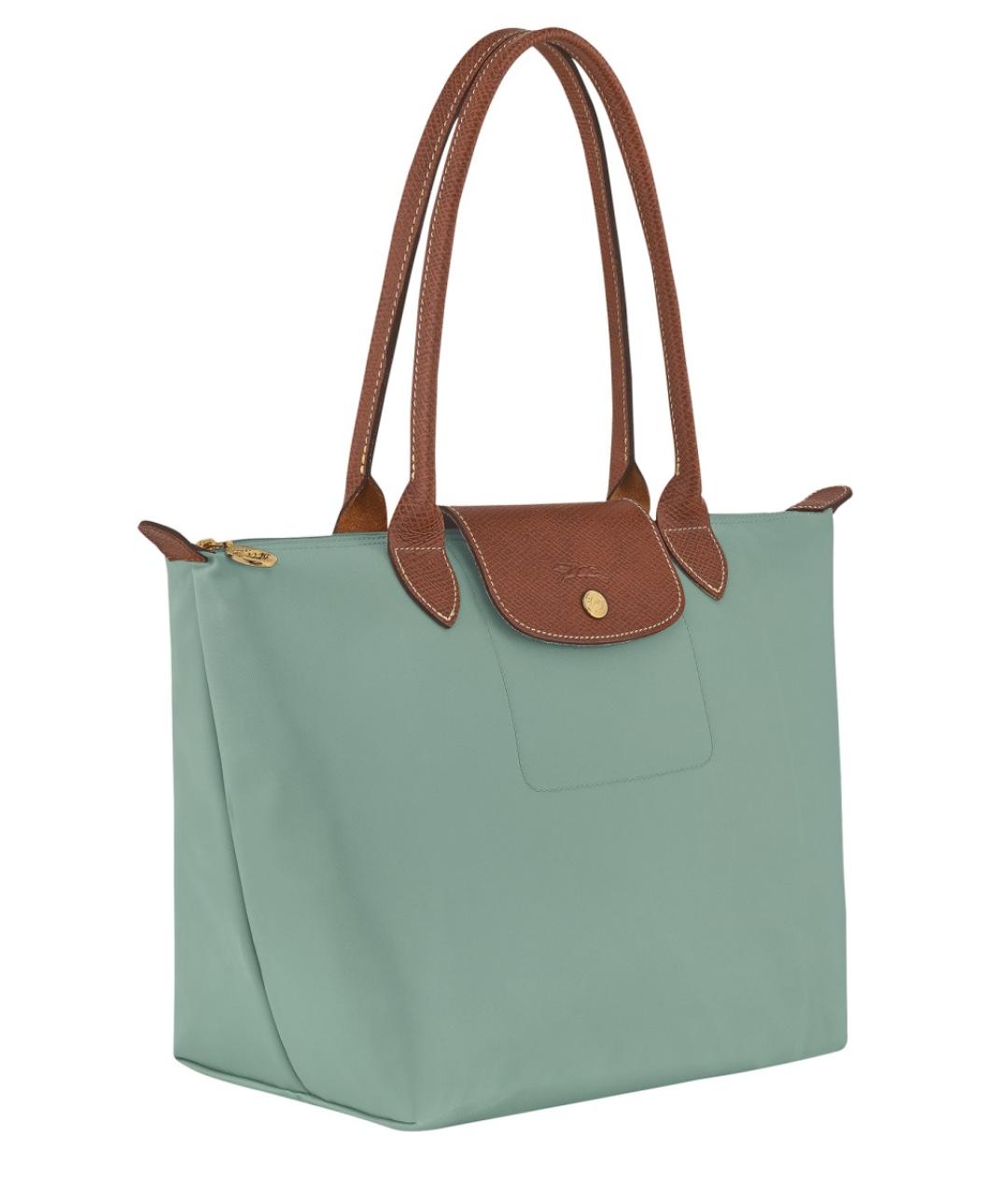 LONGCHAMP Бирюзовая синтетическая сумка тоут, фото 2