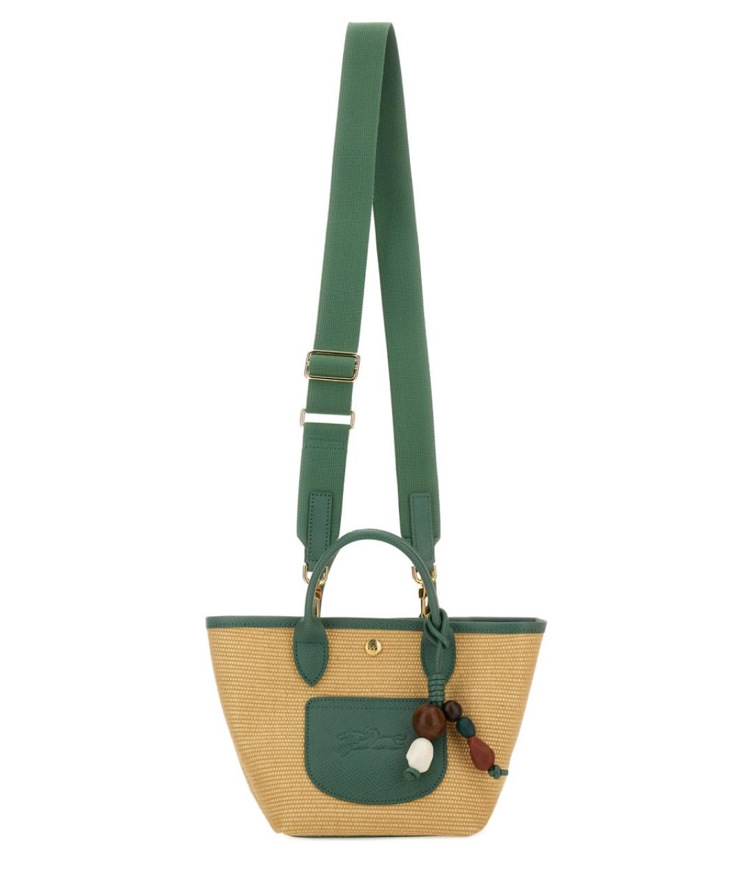 LONGCHAMP Бежевая хлопковая сумка через плечо, фото 2