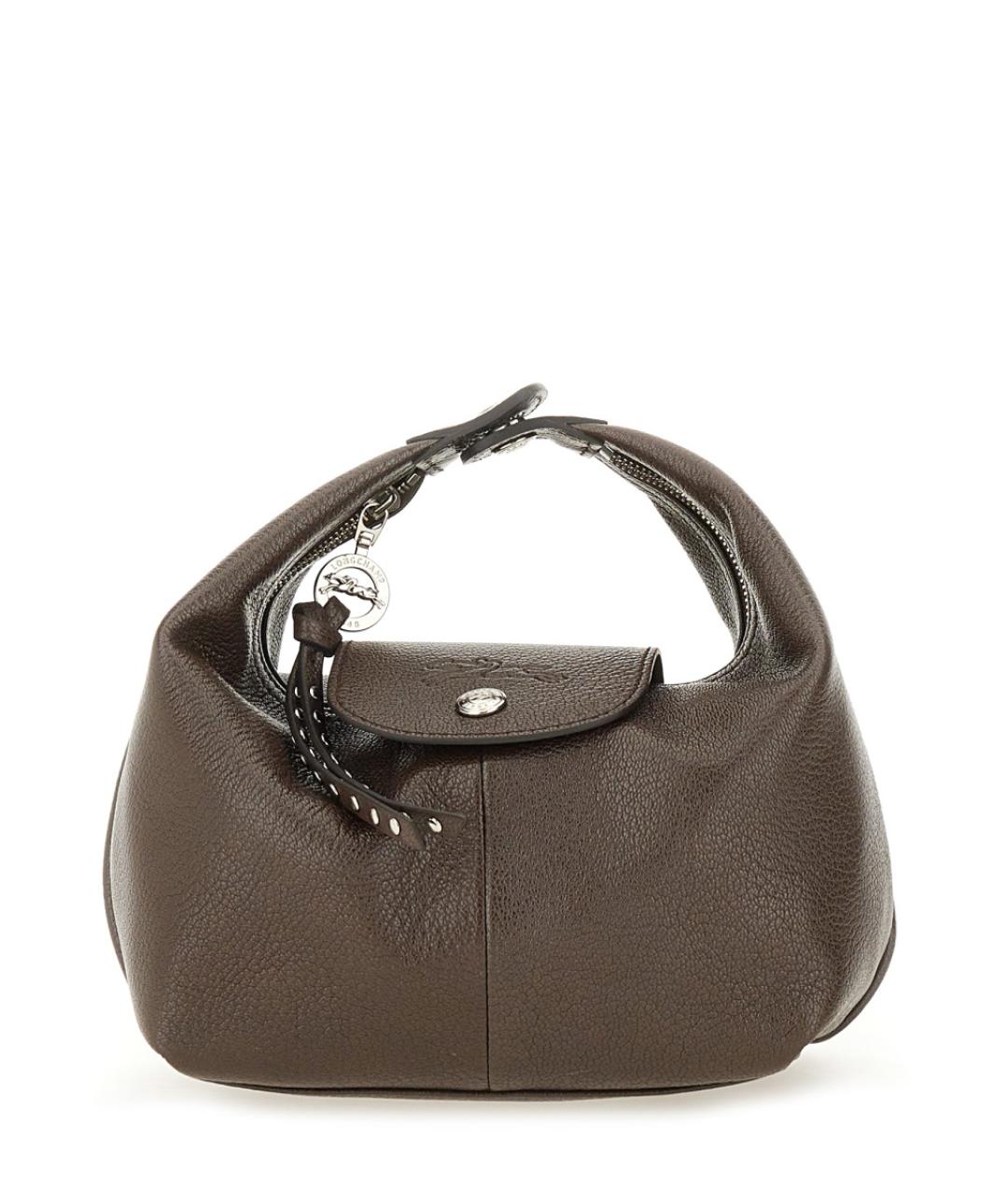 LONGCHAMP Коричневая кожаная сумка через плечо, фото 1